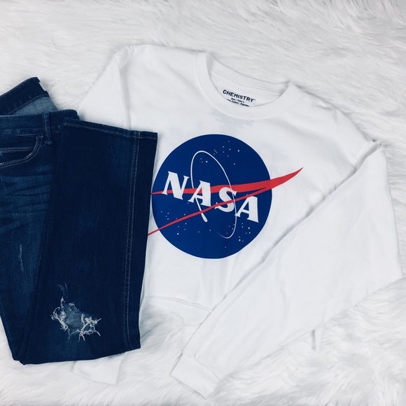 Tops - NASA Long Sleeve Crop Top Shirt